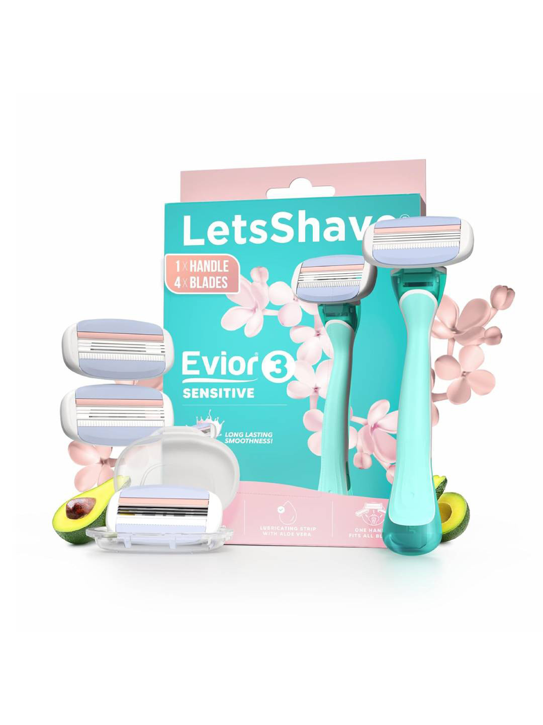Buy LetsShave Women Evior 3 Sensitive Value Razor Set - Shavers for ...