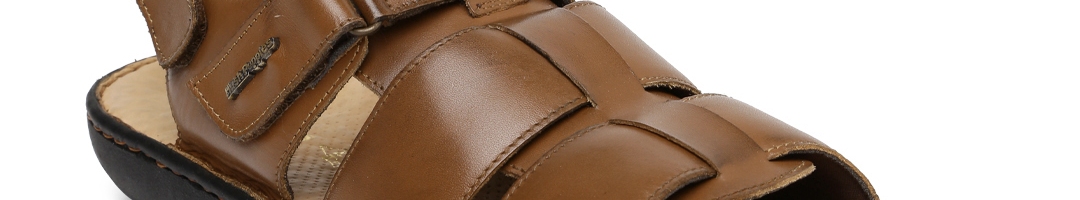 Buy Hush Puppies Men Brown Leather Sandals - Sandals for Men 1401256 ...