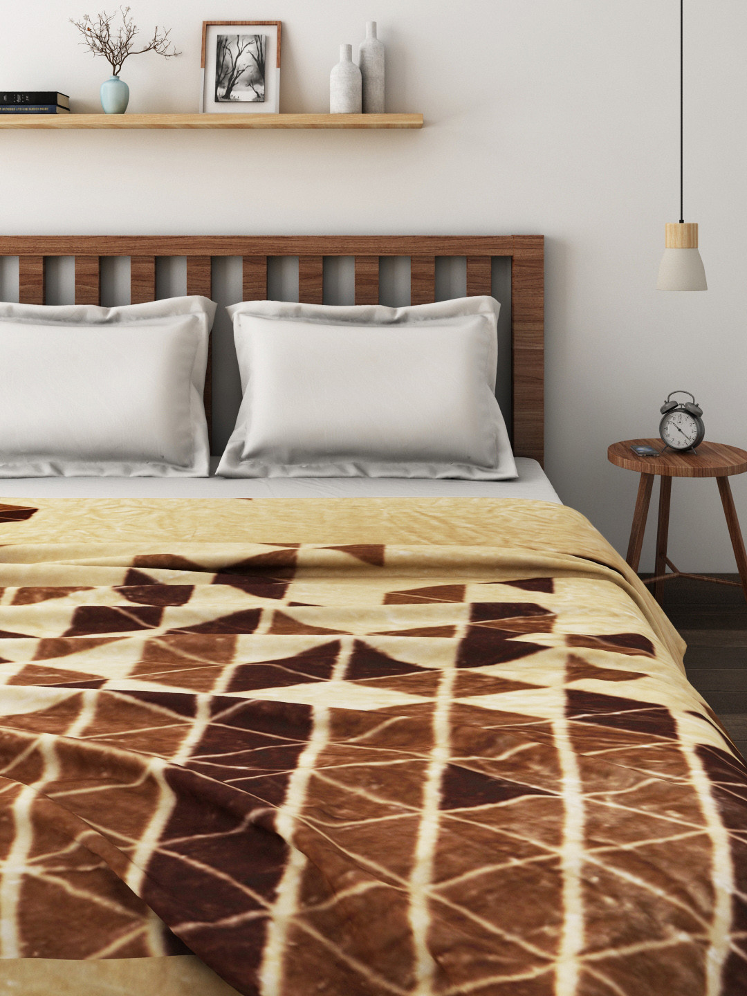 Buy Raymond Home Brown Printed Mink Mild Winter Double Blanket