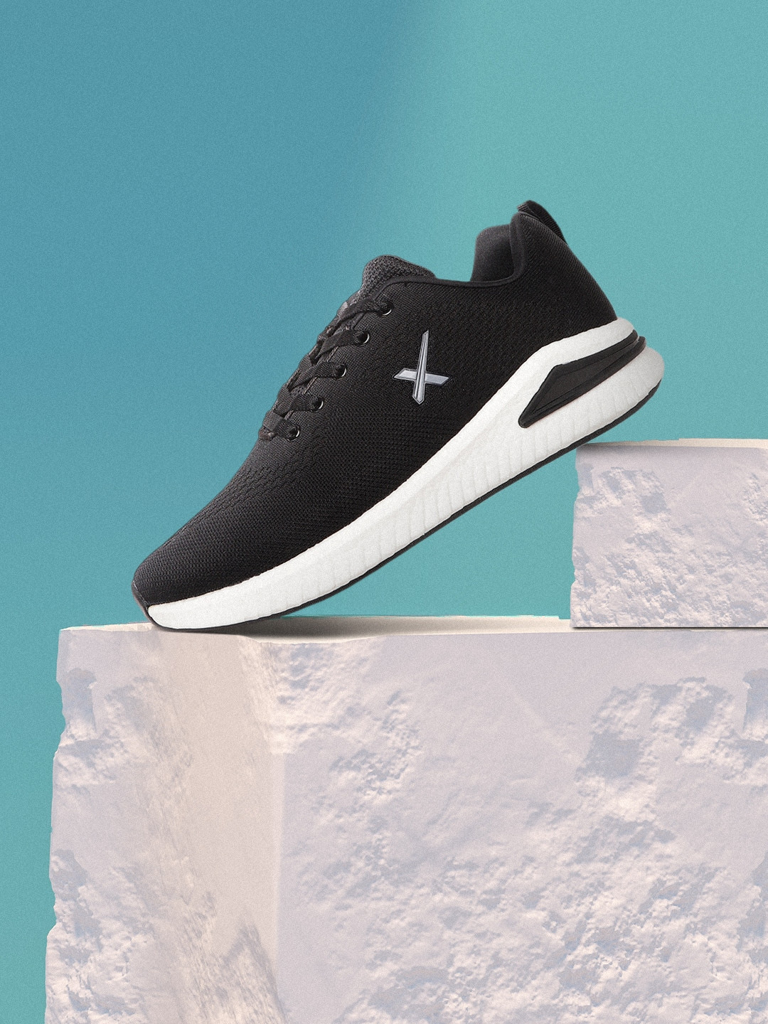 Buy HRX By Hrithik Roshan Men Black Woven Design Atom Running Shoe