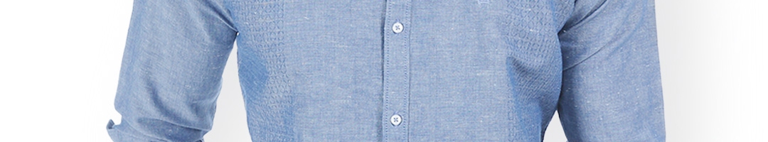 Buy Basics Blue Slim Fit Casual Shirt - Shirts for Men 1404508 | Myntra