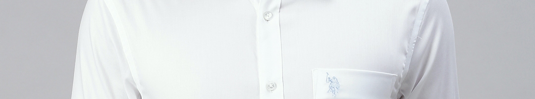 Buy U S Polo Assn Men White Tailored Fit Casual Shirt - Shirts for Men ...