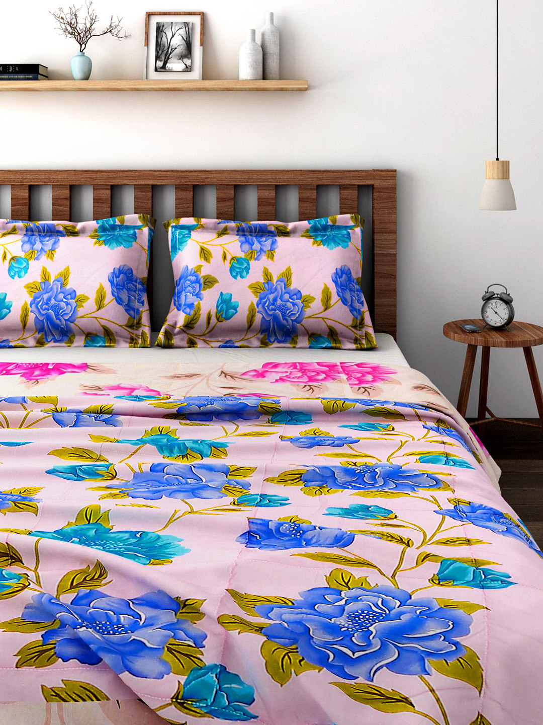 Buy BOMBAY DYEING Pink Floral Print Co Ordinated Bedding Set Bedding