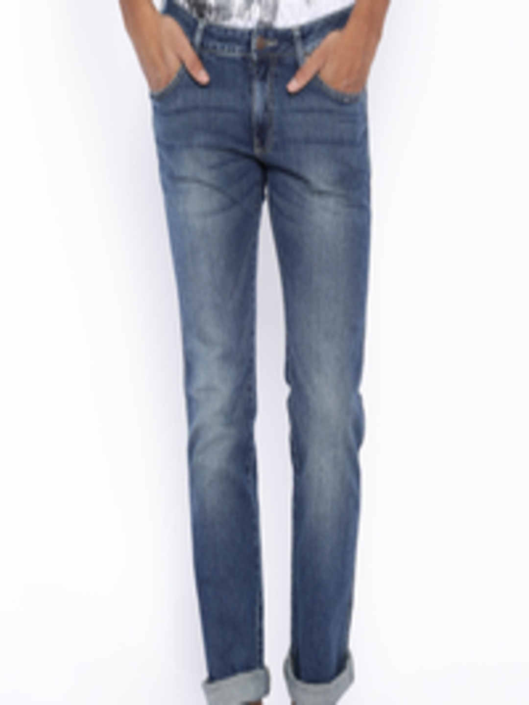 Buy Wrangler Blue Skanders Fit Jeans - Jeans for Men 1405738 | Myntra