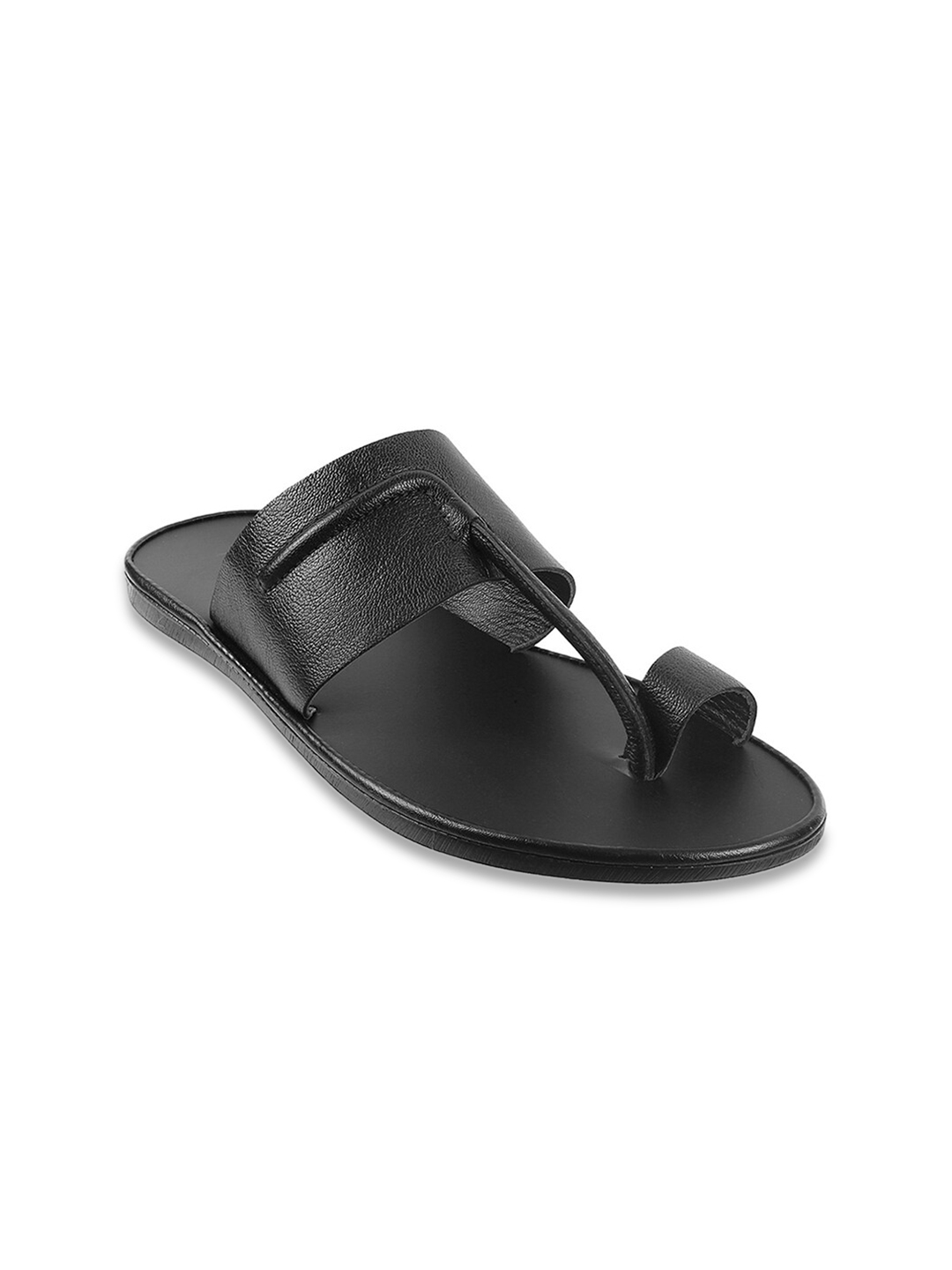 Buy Mochi Men Black Leather Comfort Sandals - Sandals for Men 14060316 ...
