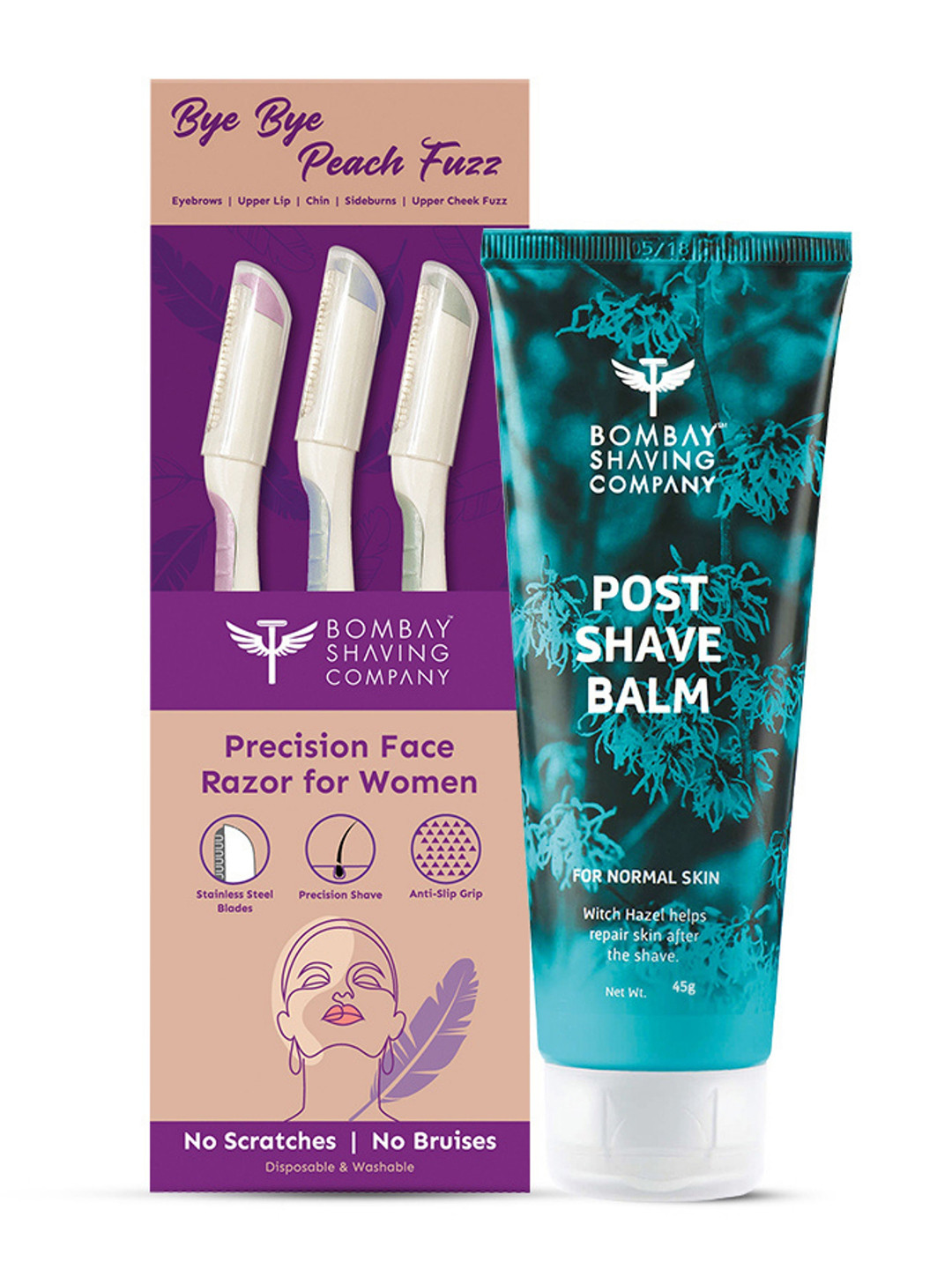 Buy Bombay Shaving Company Women Precision Face Razor & Post Shave Balm