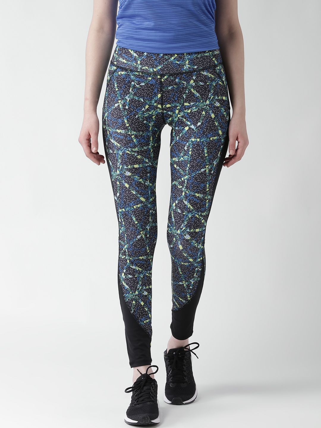 Buy New Look Black Green Printed Ankle Length Tights buy new look black green printed ankle length tights