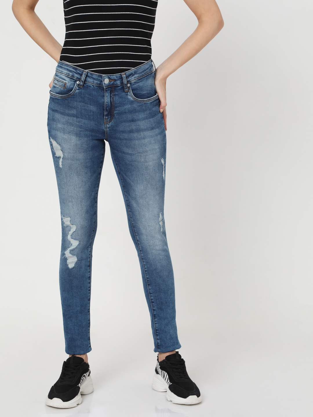 highly distressed jeans womens