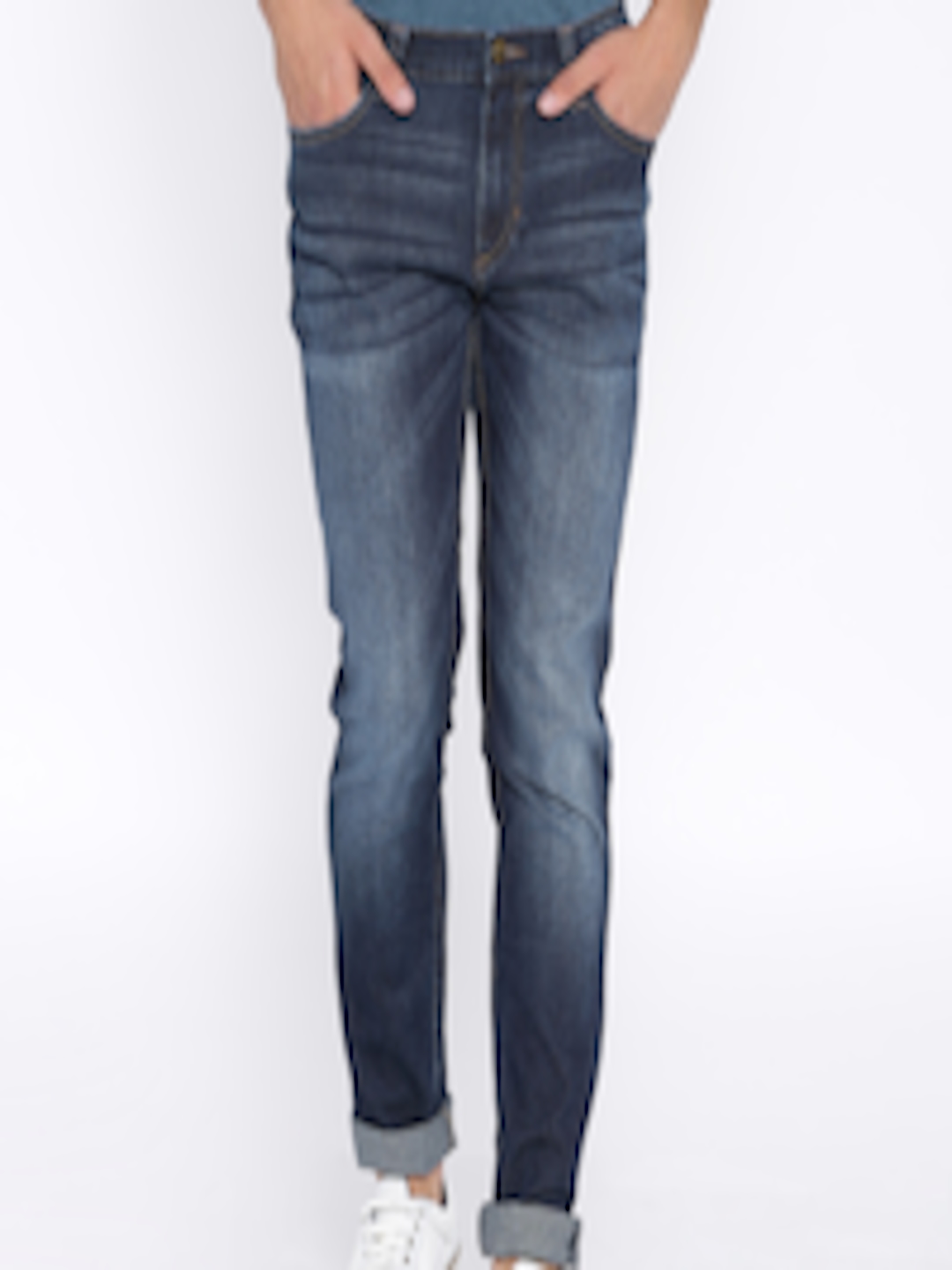 Buy Lee Blue Washed Bruce Skinny Fit Jeans - Jeans for Men 1406838 | Myntra