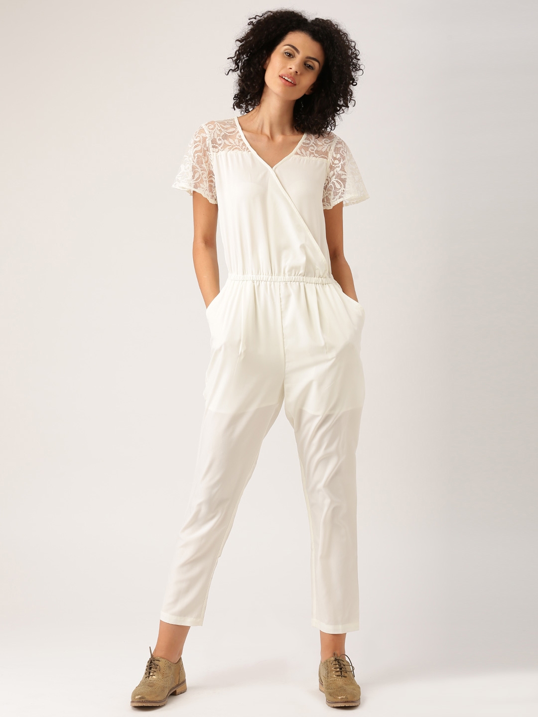 Buy DressBerry Off White Jumpsuit - Jumpsuit for Women 1407136 | Myntra