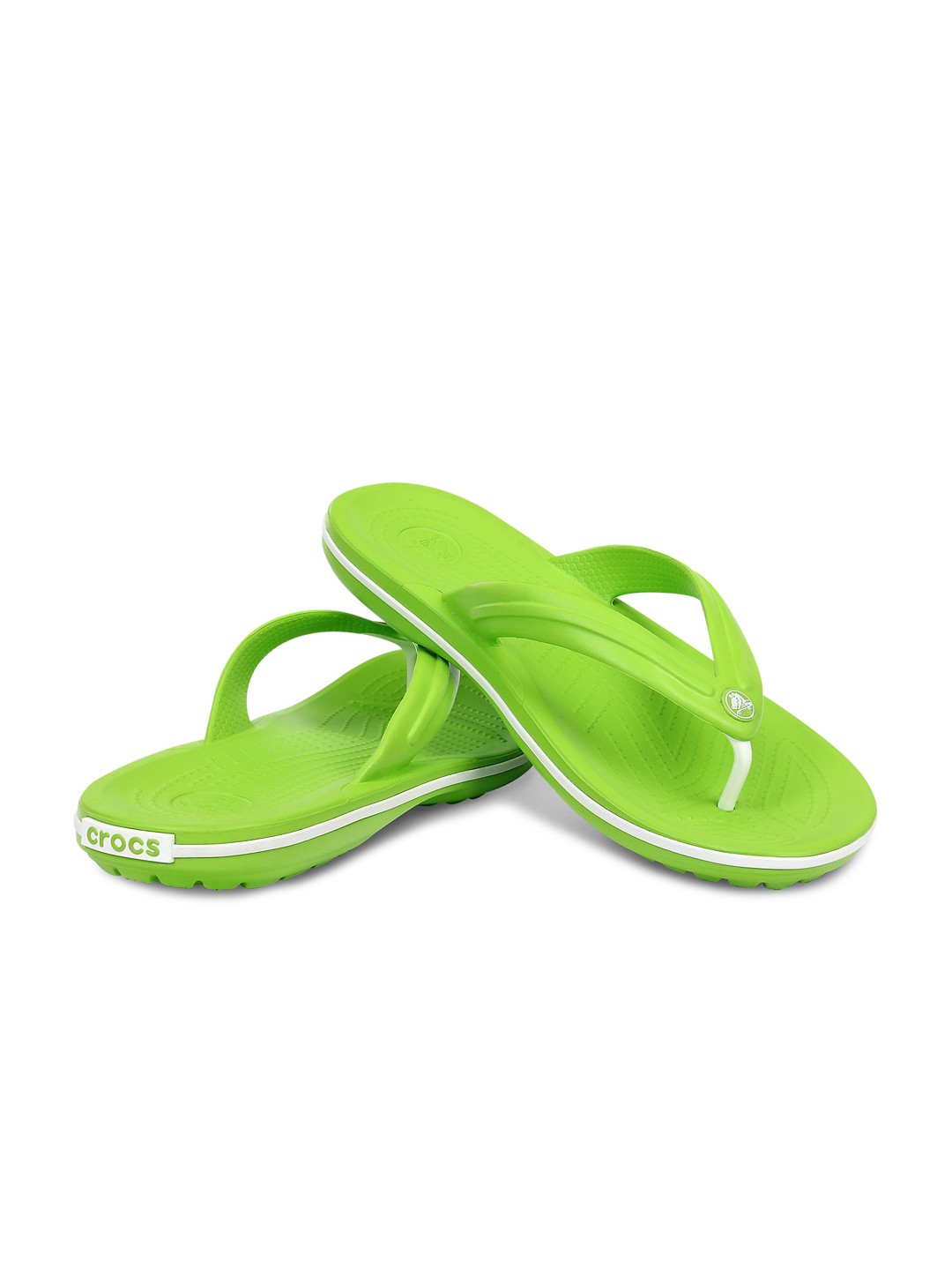 green croc flip flops