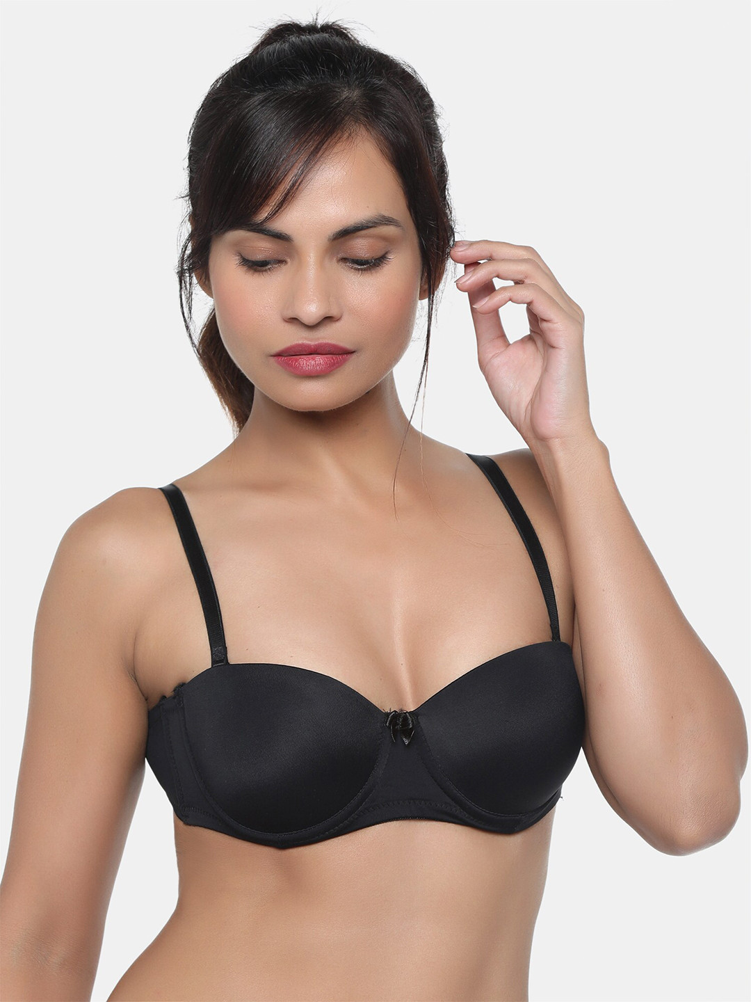 Buy Miorre Black Solid Underwired Heavily Padded Bra Bra