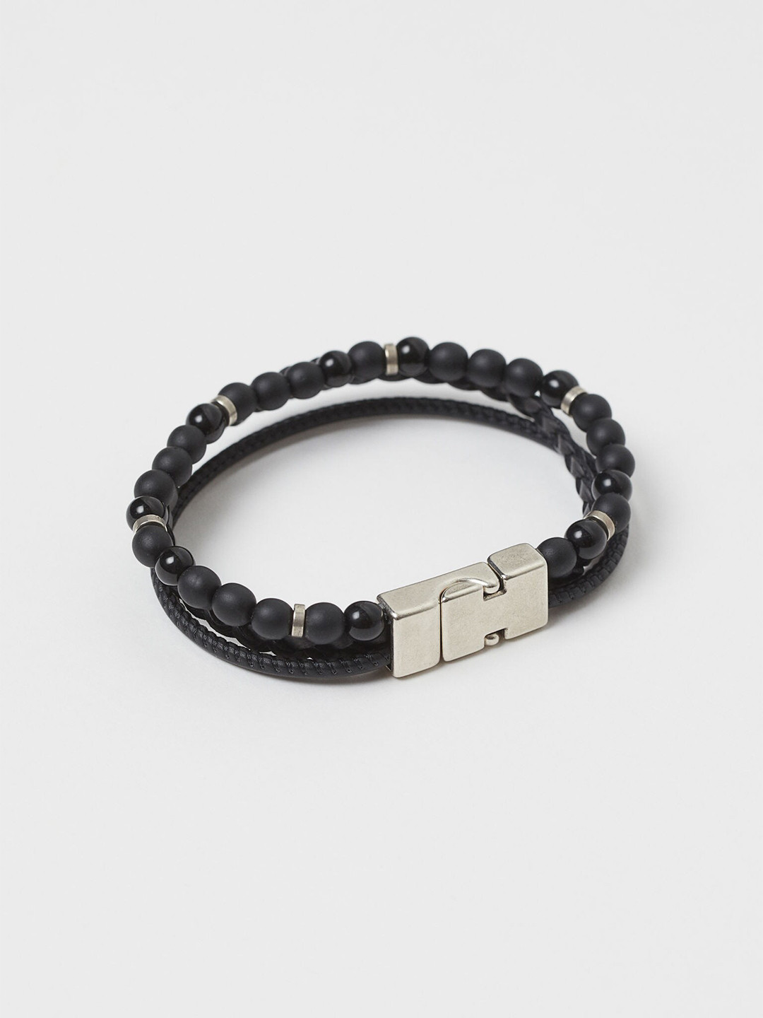 Toggle Clasp Multi Strand Leather Bracelet // Brown - Inox - Touch Of