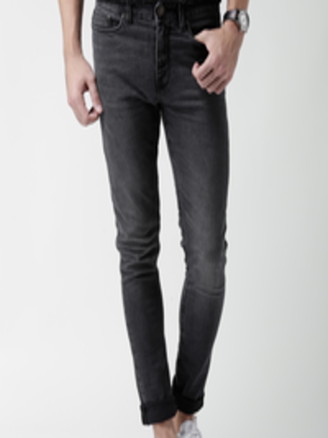 Buy New Look Black Washed Skinny Fit Stretchable Jeans - Jeans for Men ...