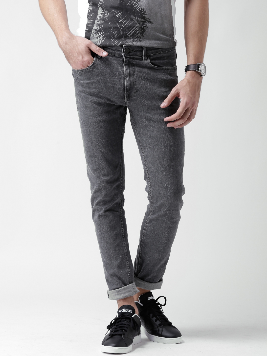 Buy New Look Grey Skinny Stretchable Jeans Jeans for Men 1409047 Myntra