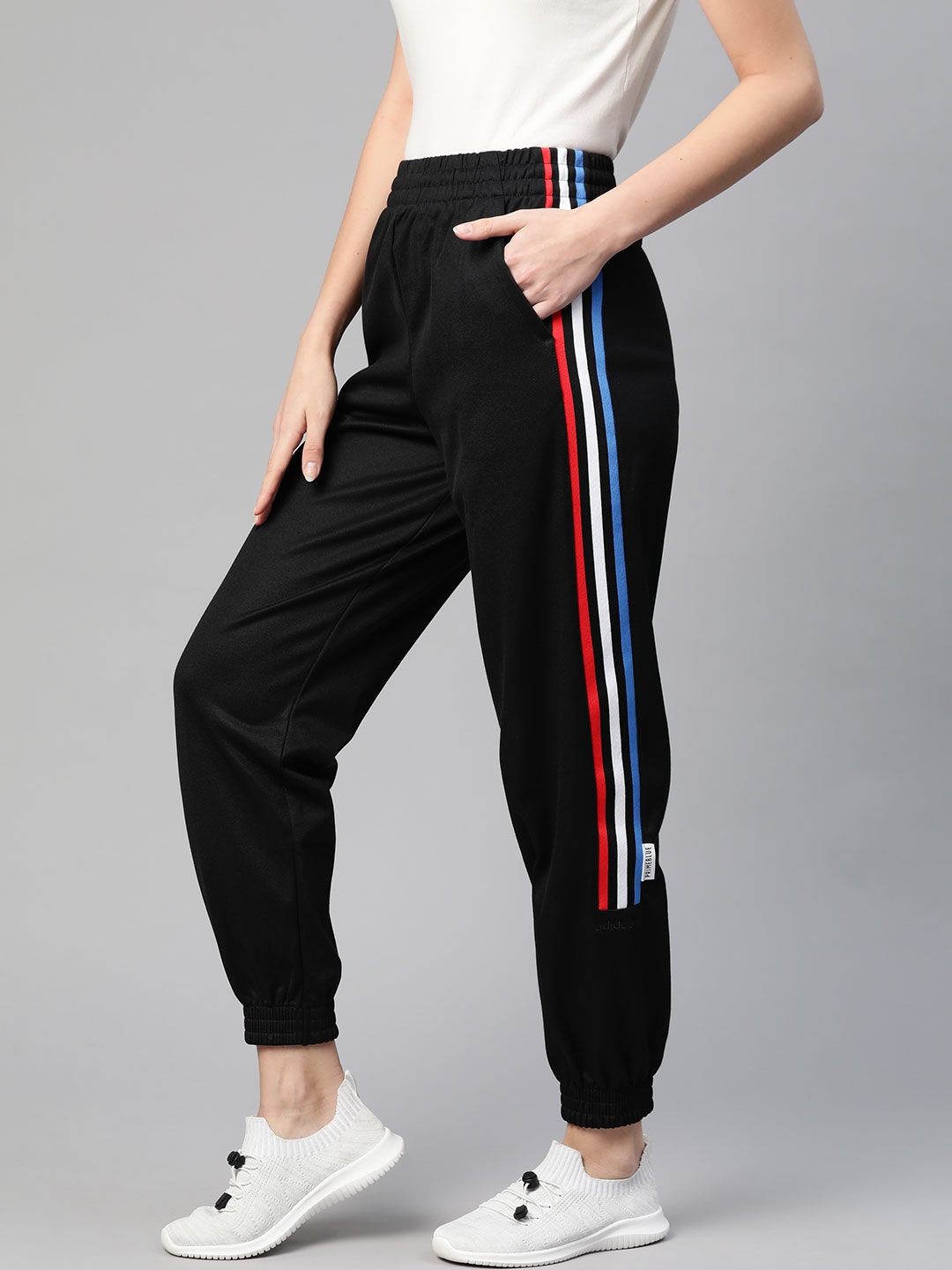 Buy ADIDAS Originals Women Black Solid Adicolor Tricolor Primeblue Joggers - Track Pants for 
