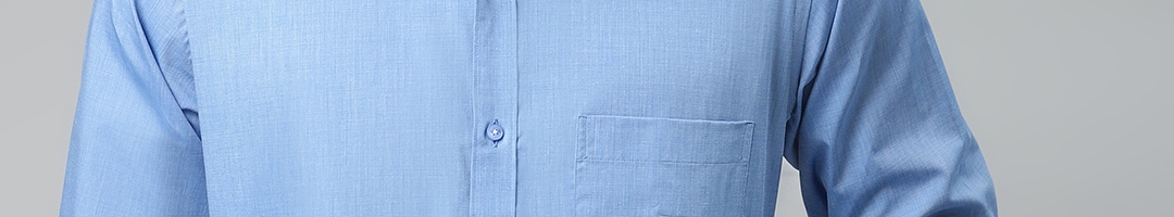 Buy Raymond Men Blue Pure Cotton Slim Fit Solid Formal Shirt - Shirts ...