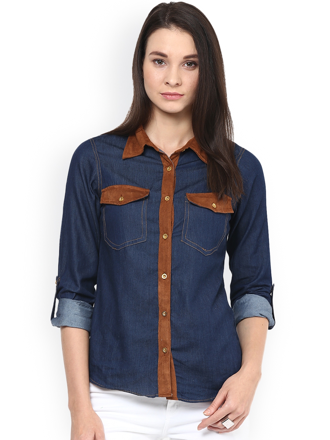 denim shirts myntra