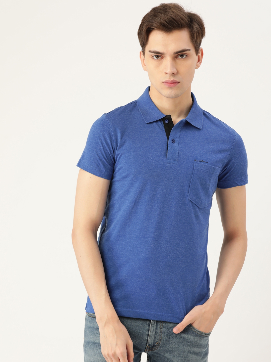 Buy Sweet Dreams Men Blue Polo Collar T Shirt Tshirts for Men