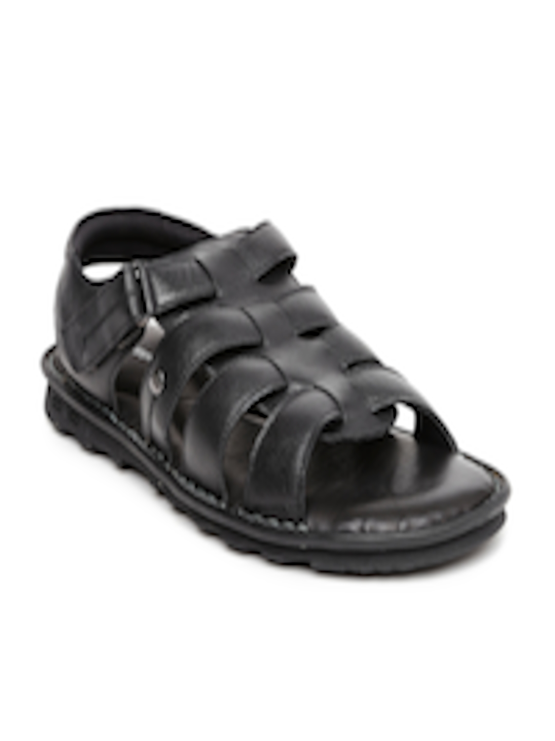 Buy Hush Puppies Men Black Rebound Sandals - Sandals for Men 1411603 ...