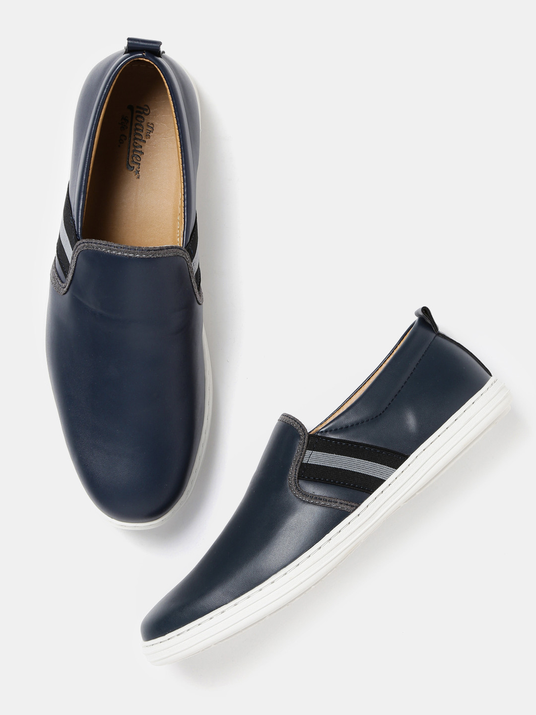 mens navy slip on shoes