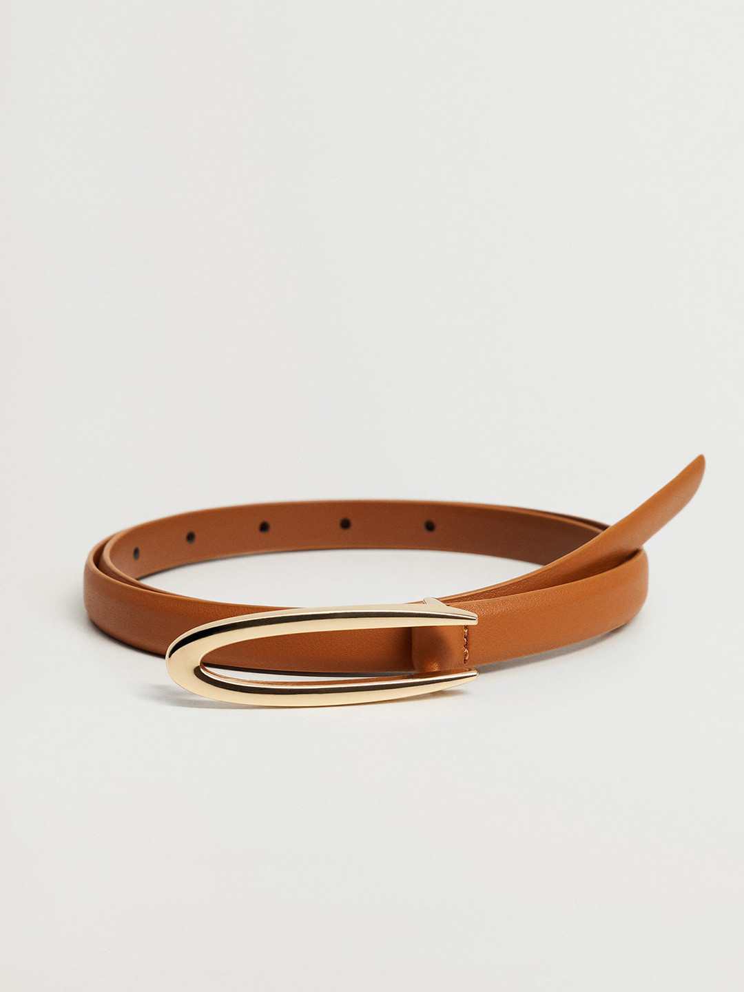 Buy MANGO Women Tan Brown Slim Waist Belt Belts for Women 14144716