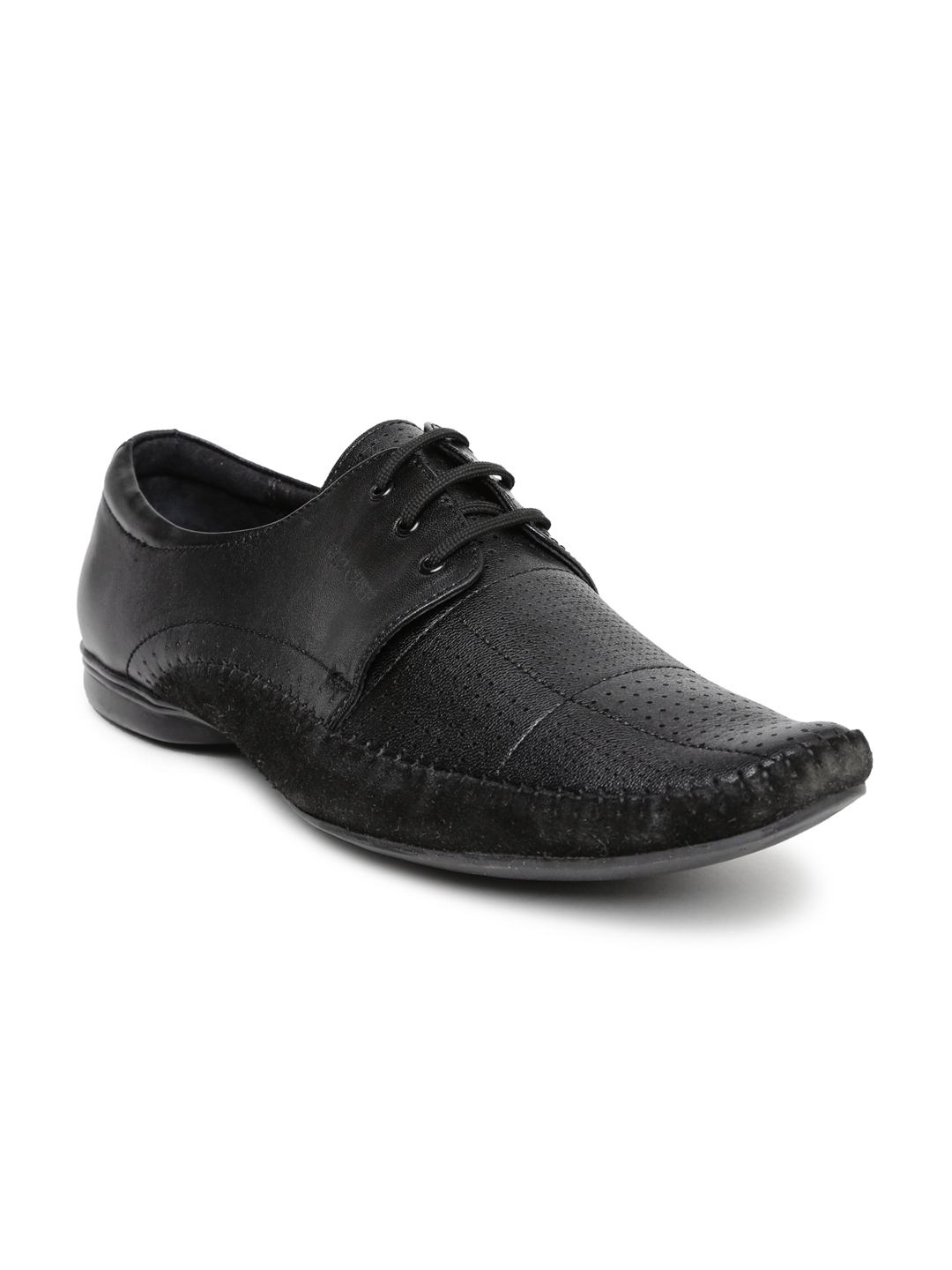 red and chief black leather shoes