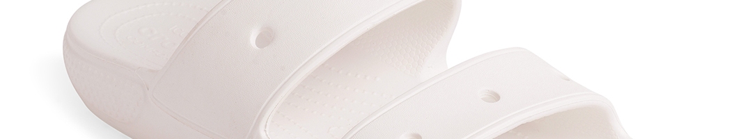 Buy Crocs Classic Unisex White Black Comfort Sandals - Flip Flops for ...