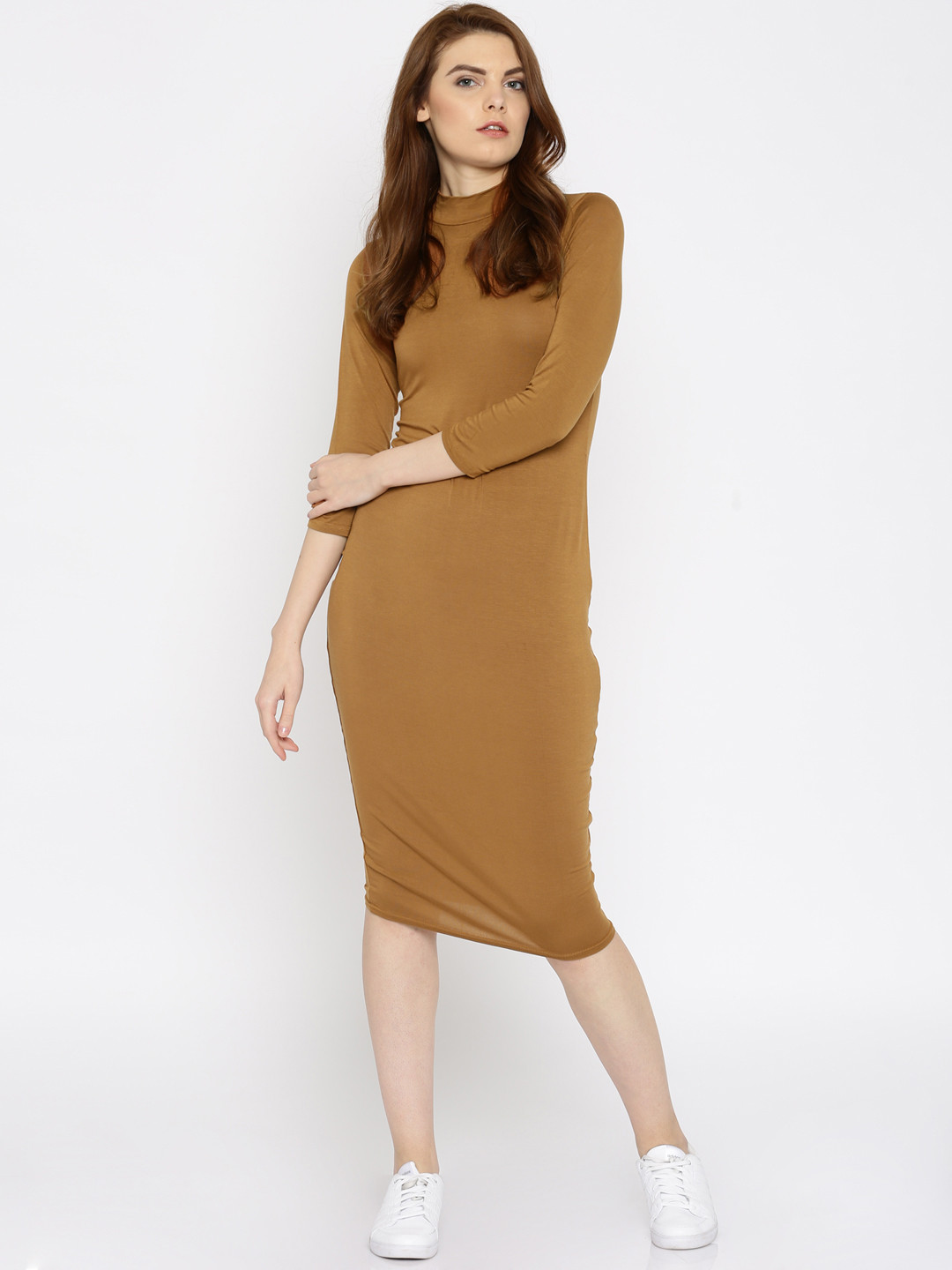Buy Boohoo Women Brown Solid Bodycon Dress Dresses for Women 1415191