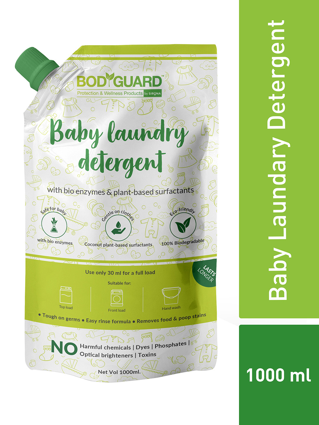Buy BOD GUARD Plant Based Baby Laundry Liquid Detergent 1 Ltr (Pouch