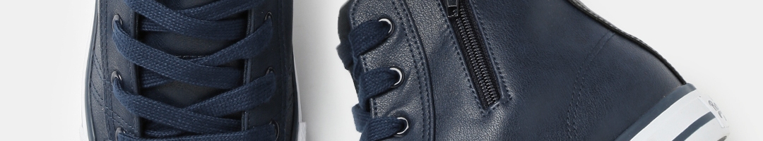 Buy Roadster Men Navy High Top Sneakers - Casual Shoes for Men 1416293 ...