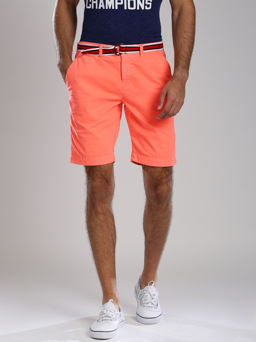 pink chino shorts