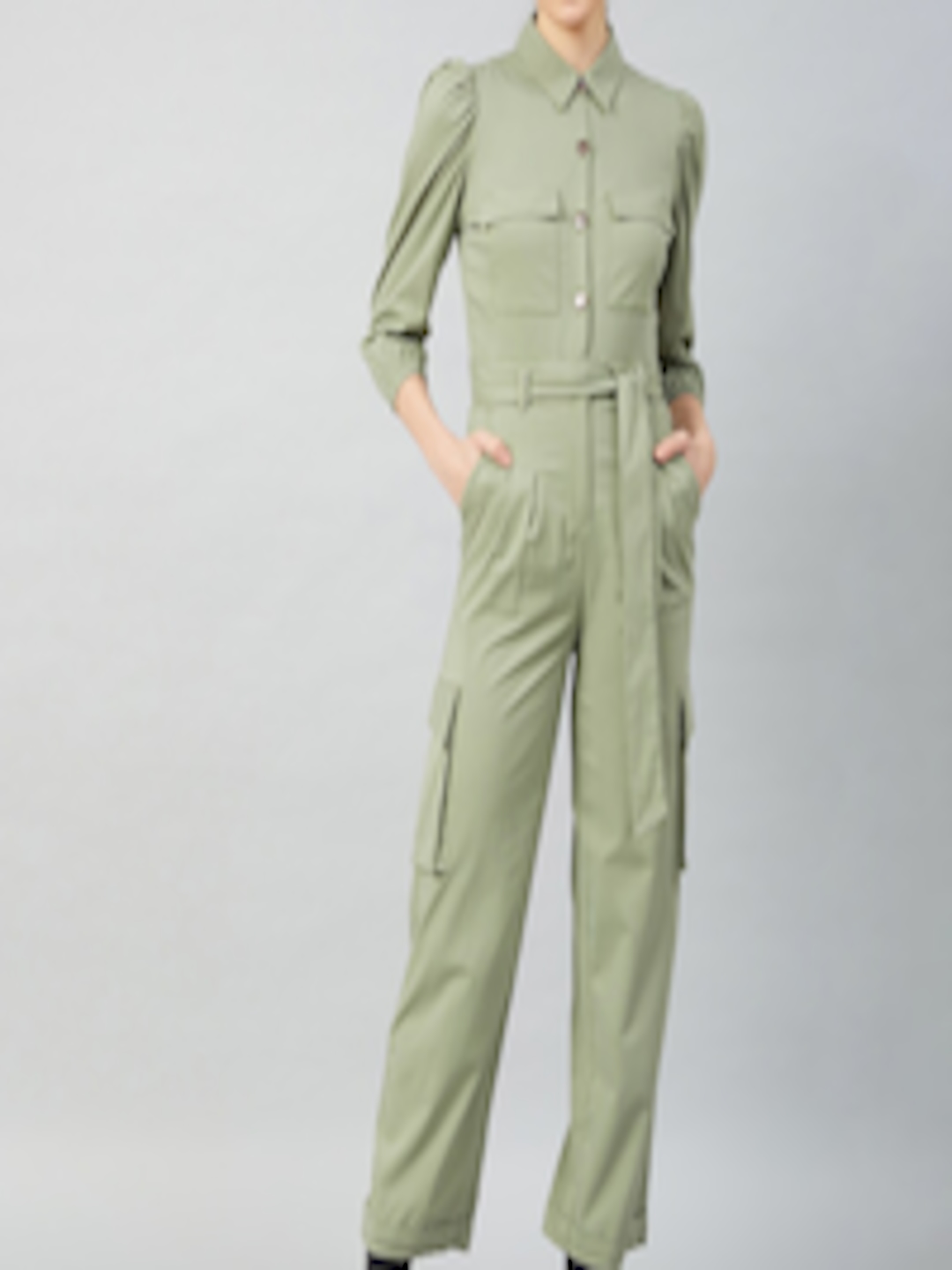 Buy Athena Women Olive Green Solid Jumpsuit - Jumpsuit for Women ...
