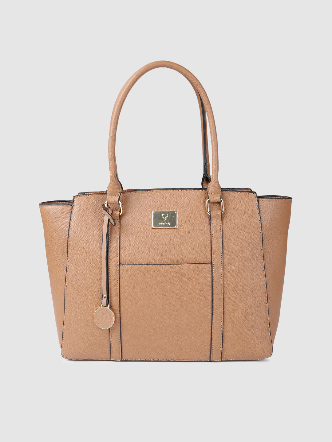 Buy Allen Solly Brown Structured Shoulder Bag Handbags for Women