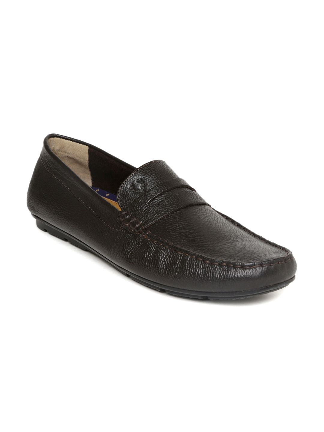 Buy Allen Solly Men Brown Leather Loafers - Casual Shoes for Men ...