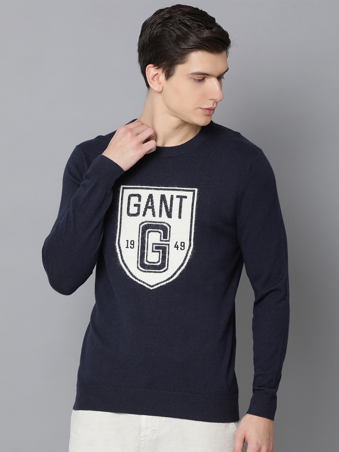 Buy GANT Men Assorted Printed Cotton Pullover Sweater - Sweaters for ...