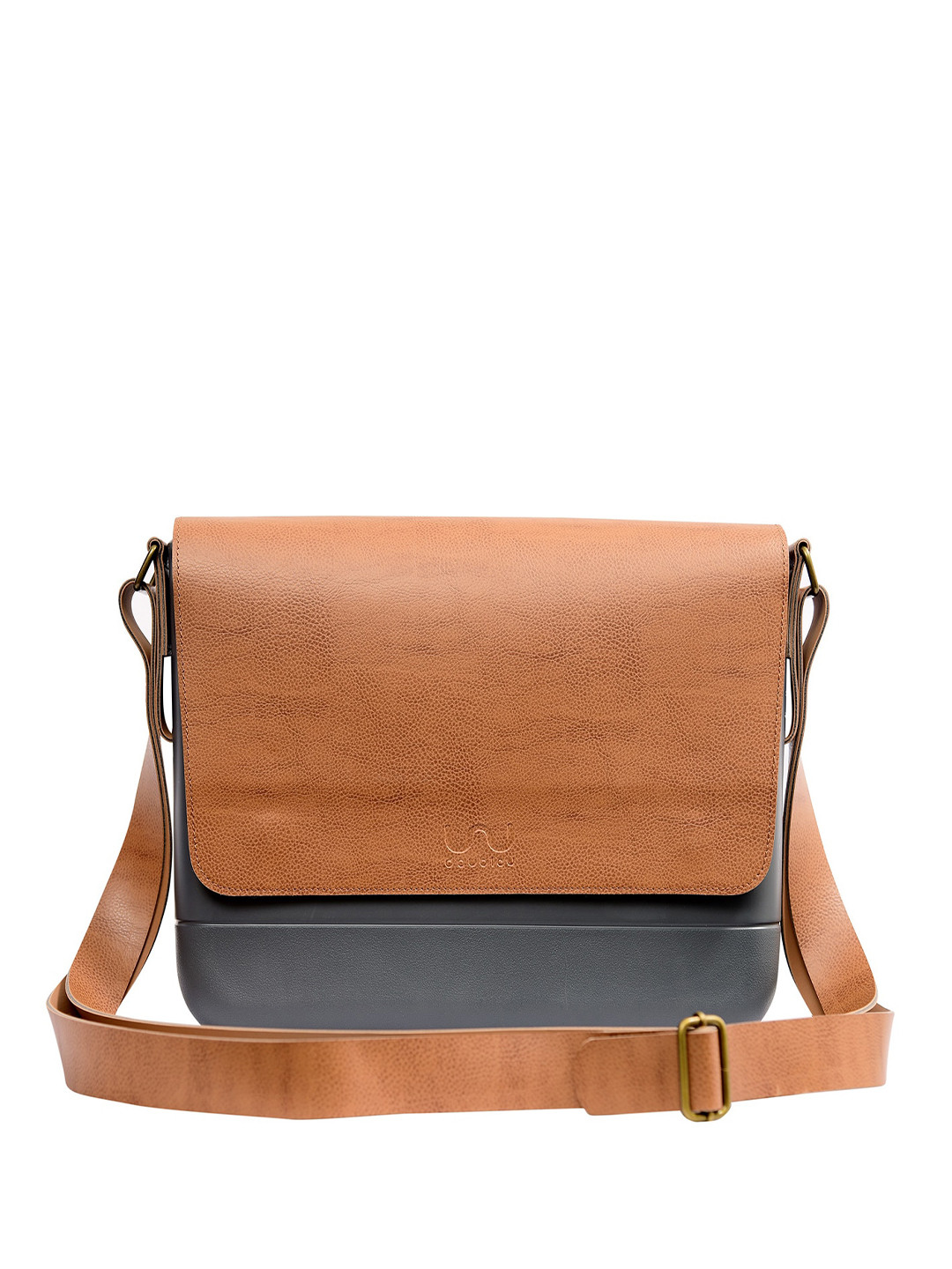 Buy Doubleu Men Grey Solid Messenger Bag Messenger Bag for Men