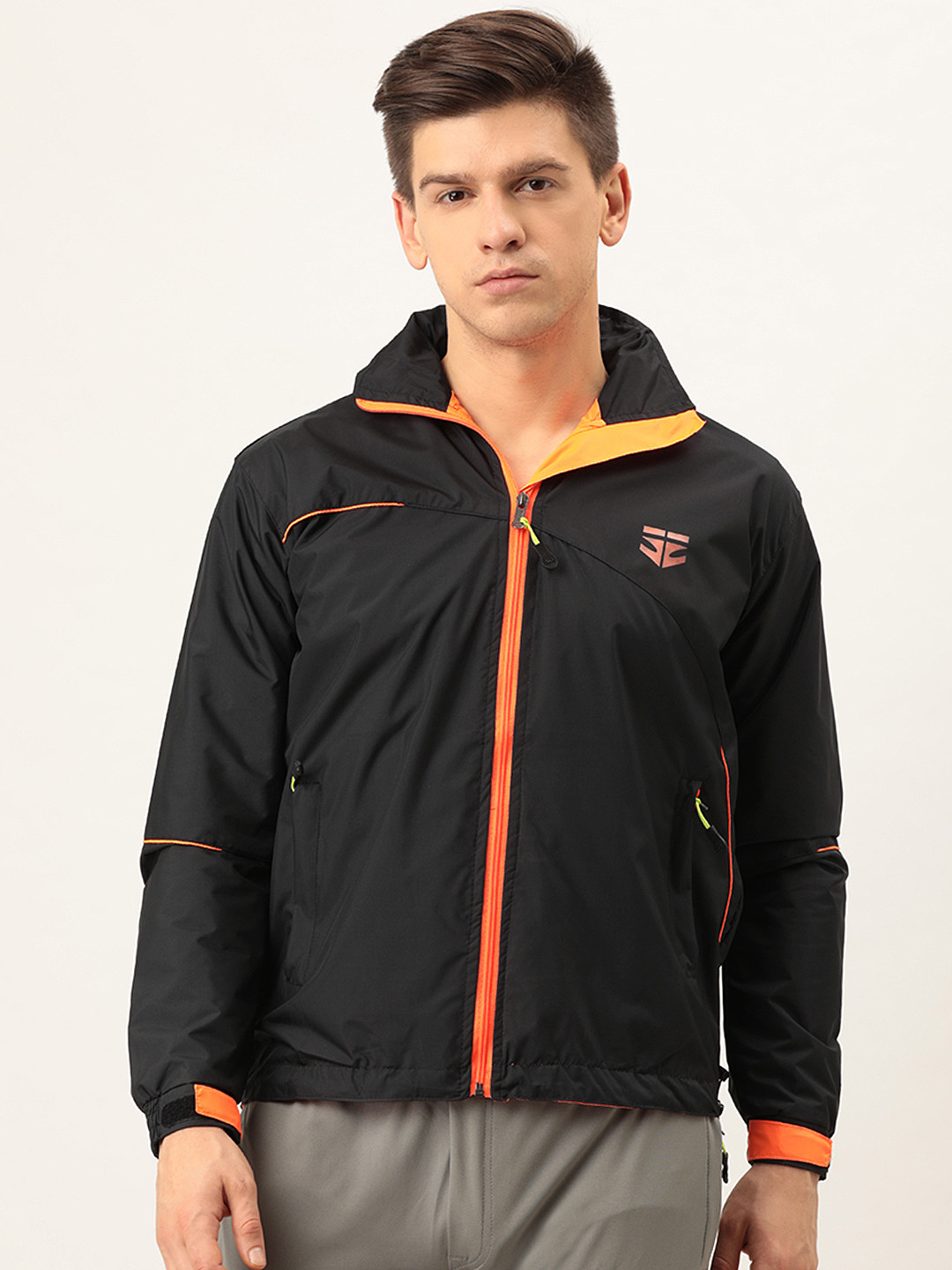 Buy Sports52 Wear Men Black Solid Hooded Rain Jacket Rain Jacket for