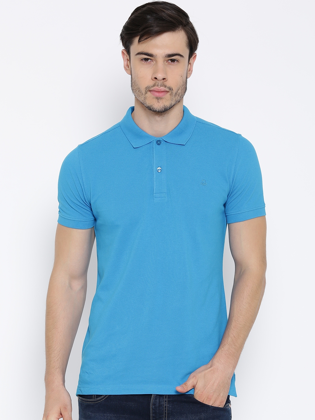 Buy United Colors Of Benetton Blue Polo Pure Cotton T Shirt - Tshirts ...