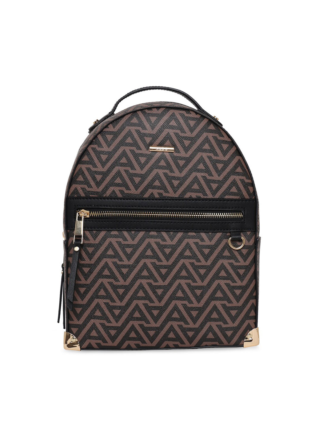 Buy ALDO Women Brown & Black Geometric Backpacks Backpacks for Women 14197486 Myntra