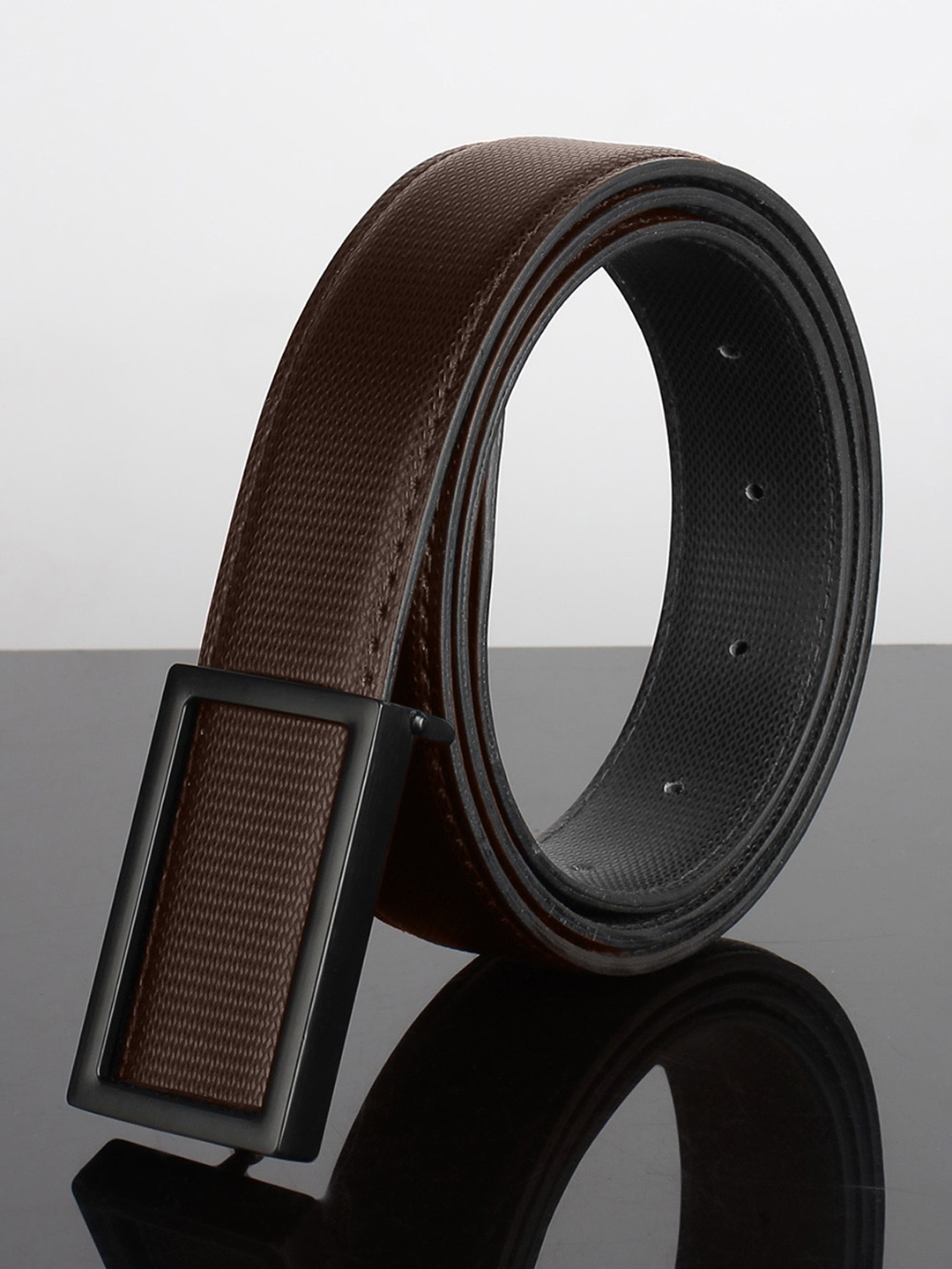 Buy Kastner Men Brown & Black Textured Belt - Belts for Men 14198162 ...