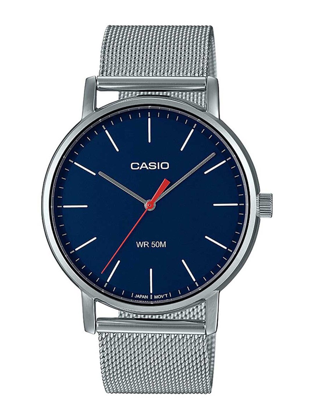 casio blue analog watch