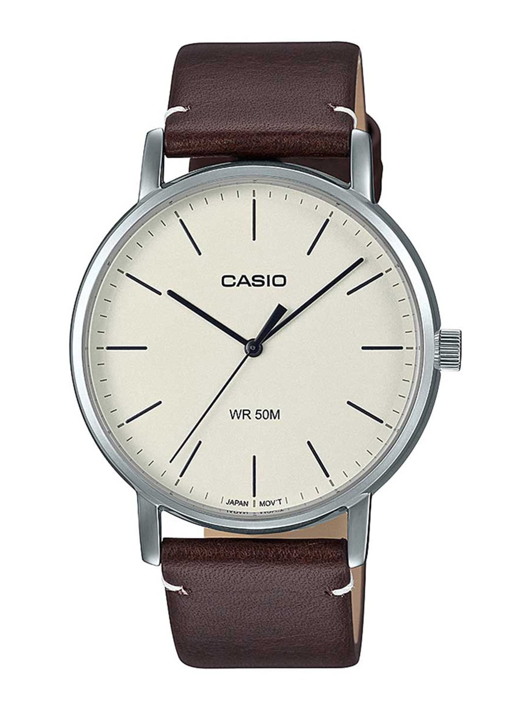 casio white analog watch