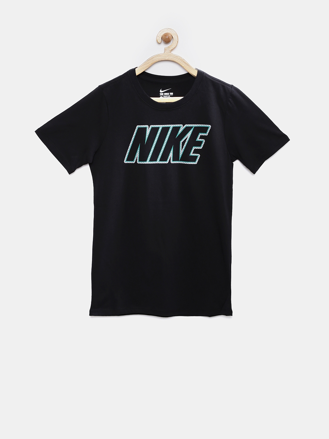Buy Nike Boys Black CTN Block YTH Pure Cotton T Shirt - Tshirts for ...