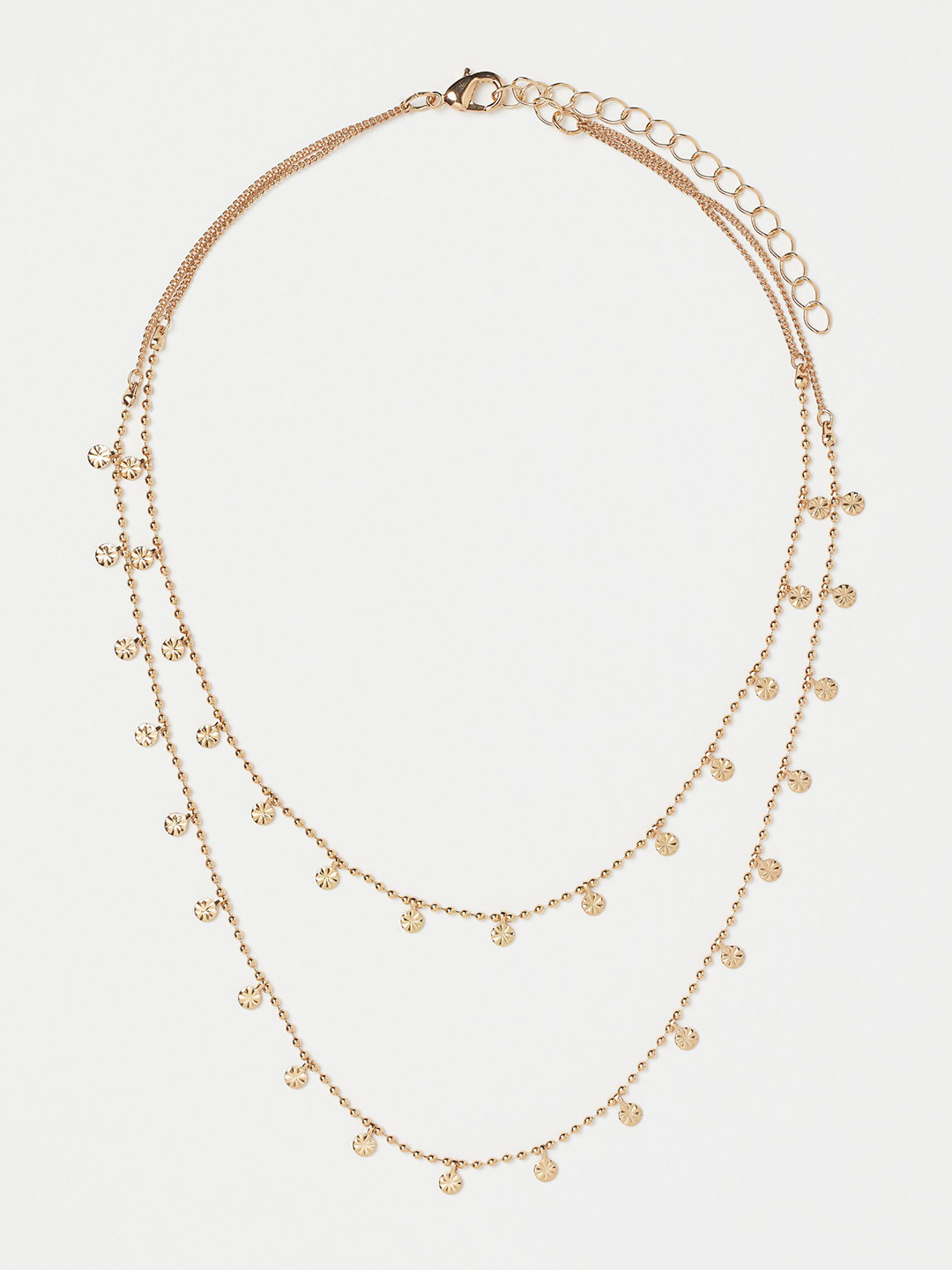 Buy H&M Gold Toned Two Strand Minimal Necklace Necklace And Chains