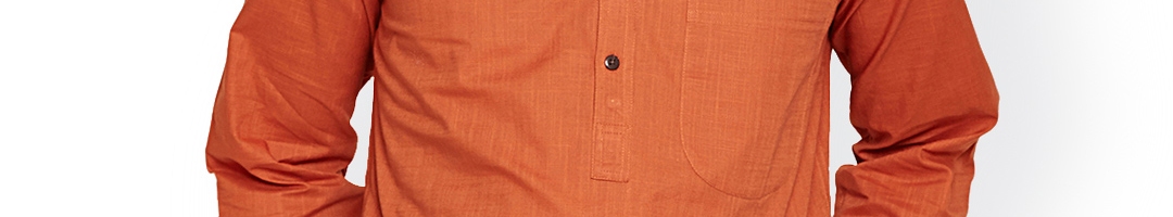 Buy Even Orange Short Kurta - Kurtas for Men 1421560 | Myntra