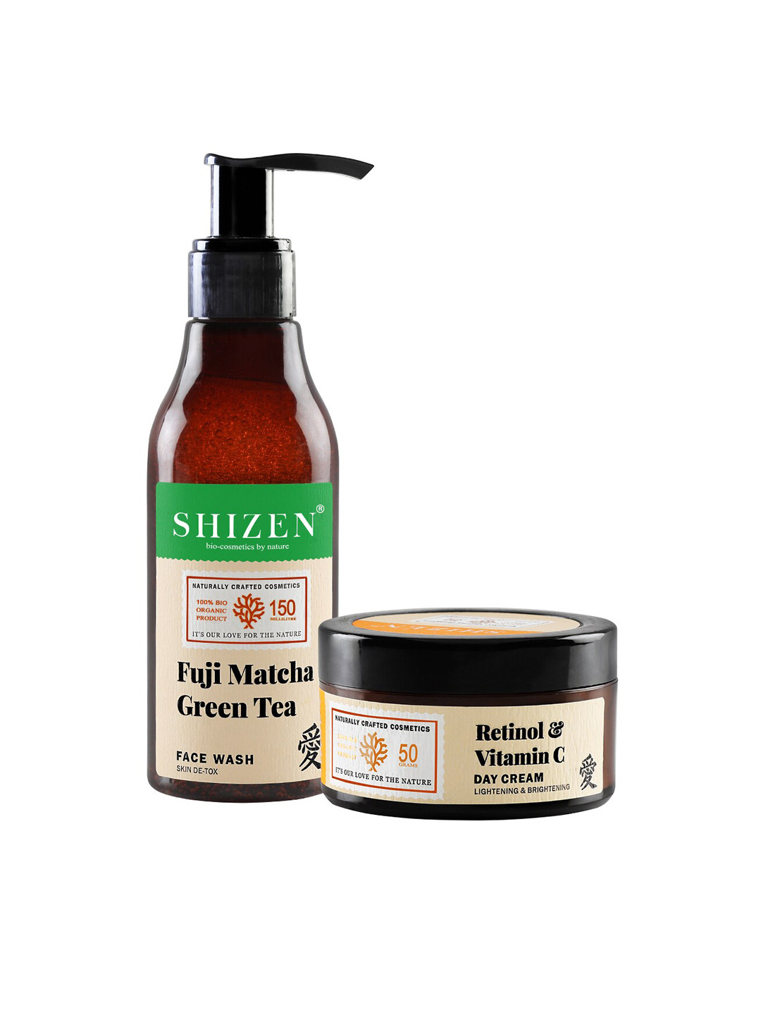 Buy Shizen Fuji Matcha Green Tea Face Wash 150 Ml & Retinol Vitamin C