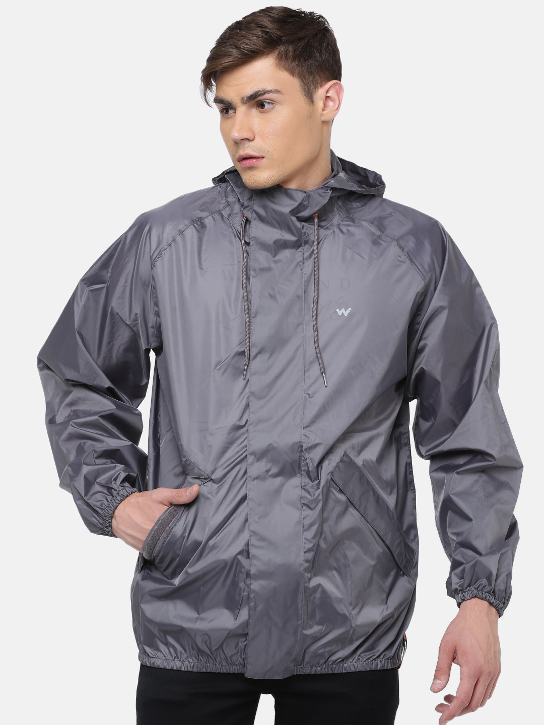 Buy Wildcraft Men Grey Hooded HypaDry Rain Jacket Rain Jacket for Men