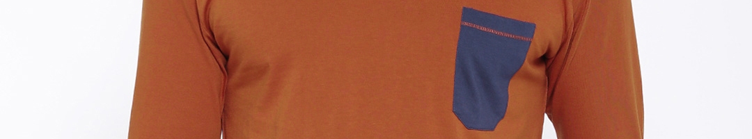 Buy CULT FICTION Rust Orange Comfort Fit Pure Cotton T Shirt - Tshirts ...