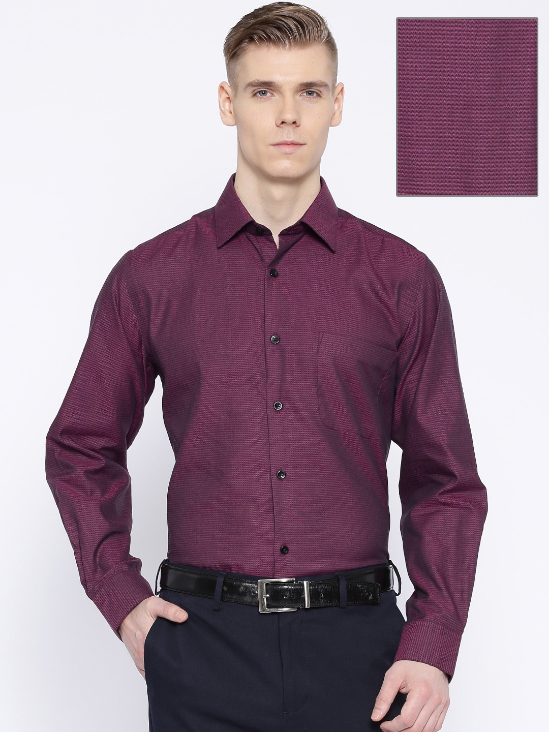 mens burgundy formal shirt